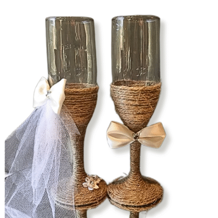 Σετ σαμπάνιας ropes Bride and Groom