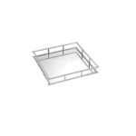 Δίσκος με καθρέφτη τετράγωνο